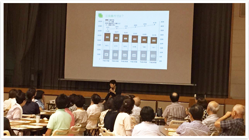 2015年8月21日（金）広島県江田島市にて、『シニアのための脳イキイキセミナー』